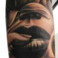 Arm Realistic Lip tattoo by Carl Grace