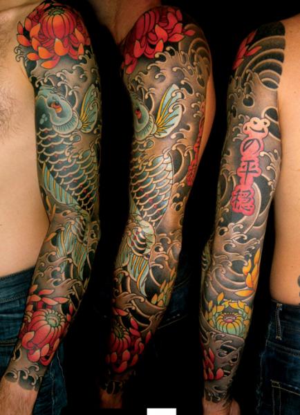 Arm Japanese Carp Tattoo by Admiraal Tattoo