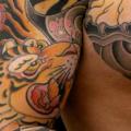 Shoulder Arm Japanese Tiger tattoo by Admiraal Tattoo