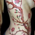 tatuaje Realista Flor Lado Cereza por Insight Studios