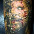 tatuaje Brazo Fantasy Monstruo Sangre por Robert Witczuk
