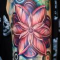 Shoulder Flower Geometric tattoo by Robert Witczuk