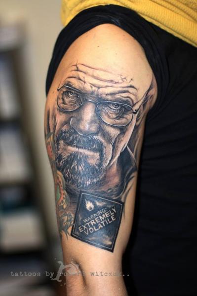 Tatuagem Ombro Retrato Realísticas por Robert Witczuk