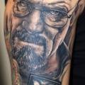 tatuaje Hombro Retrato Realista por Robert Witczuk