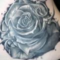Realistic Side Rose tattoo by Robert Witczuk