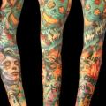 Fantasy Sleeve tattoo by Robert Witczuk