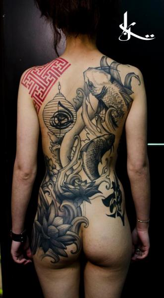 Tatuaje Japoneses Espalda Culo por Street Tattoo