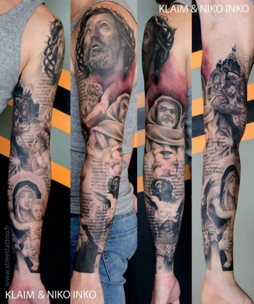 Tatouage Religieux Sleeve par Street Tattoo