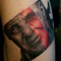 Portrait Dotwork Thigh tattoo by Street Tattoo