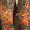 tatuaje Hombro Religioso Ganesh Cover-up por Serenity Ink 414