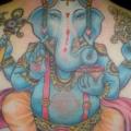 tatuaje Espalda Religioso Ganesh por Tora Tattoo