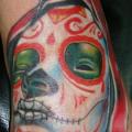 Fuß Mexikanischer Totenkopf tattoo von Bird Tattoo