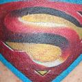 Logo Superman tattoo by Bird Tattoo