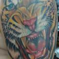 Shoulder Realistic Tiger tattoo by Bird Tattoo