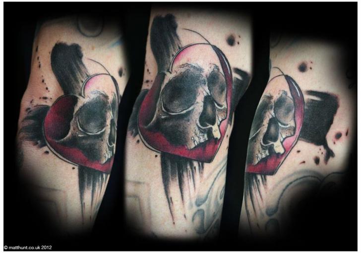 Arm Skull Tattoo by Matt Hunt