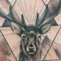 tatuaggio Schiena Cervo di Matt Hunt