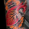 Arm Old School Heart tattoo by Mike Chambers