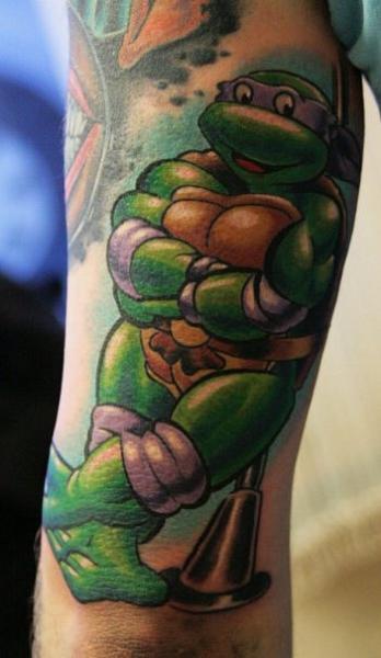 Tatuaje Brazo Fantasy Ninja Tortuga por Babakhin