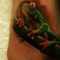 Realistische Fuß Frosch tattoo von Babakhin
