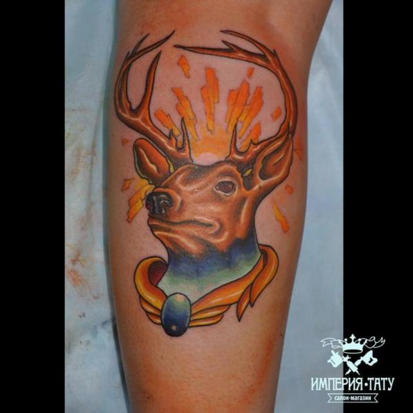Arm Fantasy Deer Tattoo by Tattoo Empire