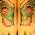 New School Foot Butterfly tattoo by Love Life Tattoo