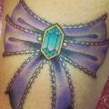 Arm Ribbon Diamond tattoo by Magnum Tattoo