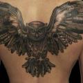 Back Owl Dotwork tattoo by Style Tattoo
