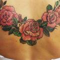 tatuaje Flor Espalda Rosa por Style Tattoo