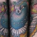 Dotwork Vogel tattoo von XK Tattoo