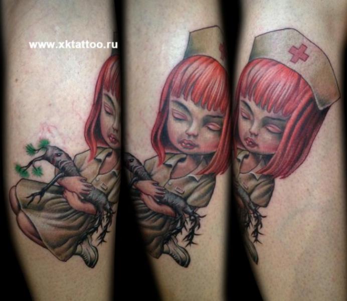 Tatuaggio Fantasy Infermiera Bambino di XK Tattoo