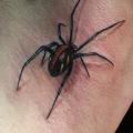Neck Spider 3d tattoo by Lacute Tattoo