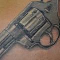 Realistic Side Gun tattoo by Lacute Tattoo