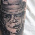tatuaje Brazo Cráneo sombrero por Baraka Tattoo