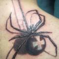 Rücken Spinnen 3d tattoo von Baraka Tattoo