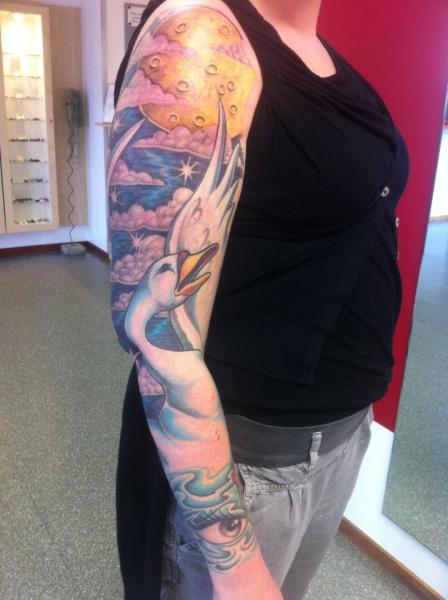 Arm Realistic Goose Tattoo by Body Corner