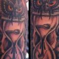 Fantasy Owl Clepsydra tattoo by Body Corner