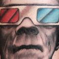 tatuaje Brazo Fantasy Frankenstein Gafas por Saved Tattoo