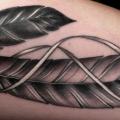 Arm Feather tattoo by Saved Tattoo