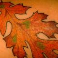 Arm Realistic Leaf tattoo by Saved Tattoo