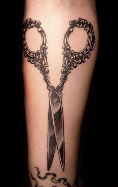 Arm Scissor Tattoo by Saved Tattoo