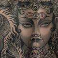 tatuaje Buda Espalda Religioso por Saved Tattoo