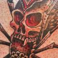 tatuaggio Serpente Polpaccio Old School Ragni di Saved Tattoo