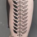 Leg Geometric tattoo by Saved Tattoo