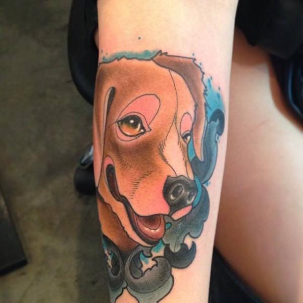 Arm Hund Tattoo von S13 Tattoo