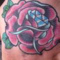 New School Blumen Hand Diamant tattoo von S13 Tattoo
