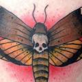 Arm Old School Moth tattoo by Rock n Roll Tattoo