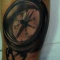 Arm Realistic Compass 3d tattoo by Rock n Roll Tattoo