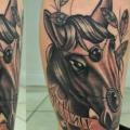 tatuaggio Polpaccio Cavalli di Rock n Roll Tattoo
