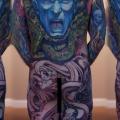 tatuaggio Fantasy Serpente Gamba Schiena Demoni Sedere Corpo di Graven Image
