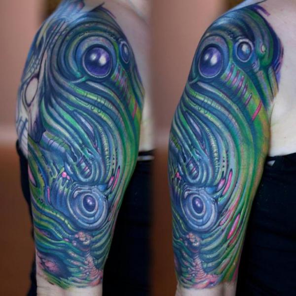 Shoulder Biomechanical Tattoo by Graven Image